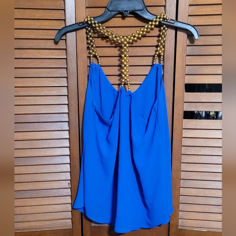 Vibrant Blue Sleeveless Top - Picture 2 of 4